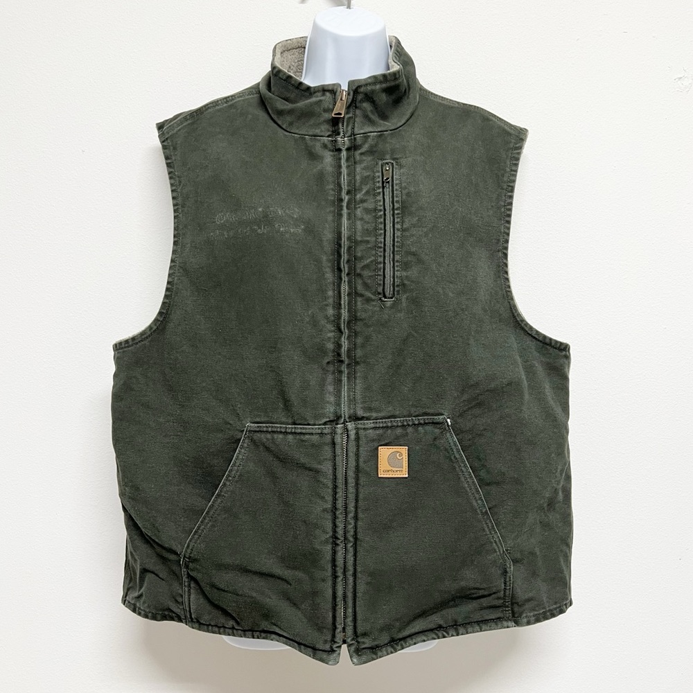 Carhartt Dark Green Sleeveless Work Vest